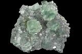 Fluorescent, Green, Cubic Fluorite Crystals (New Find) - China #93657-2